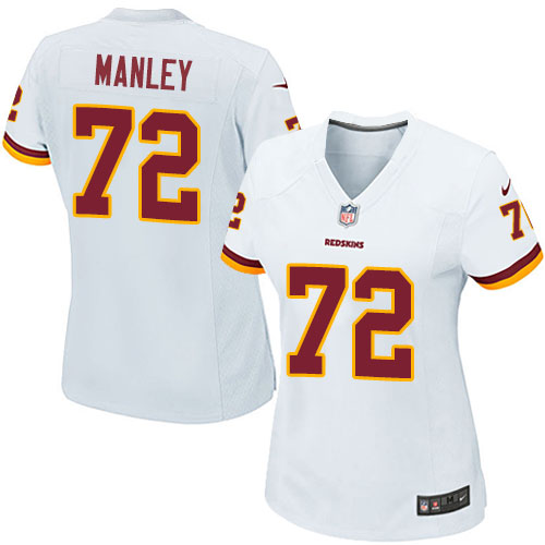 Women's Game Dexter Manley Nike Jersey White Road - #72 NFL Washington Redskins